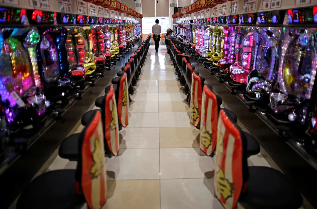 Pachinko hall atmosphere